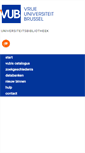 Mobile Screenshot of biblio.vub.ac.be